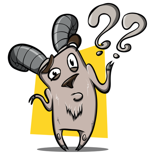 Sad design with the title 'Goats'