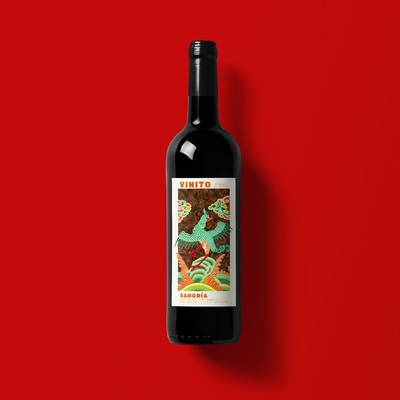Sangría label design