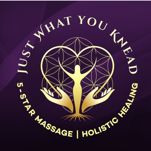 Tree root logo with the title 'Logo for Massage and wellness business'
