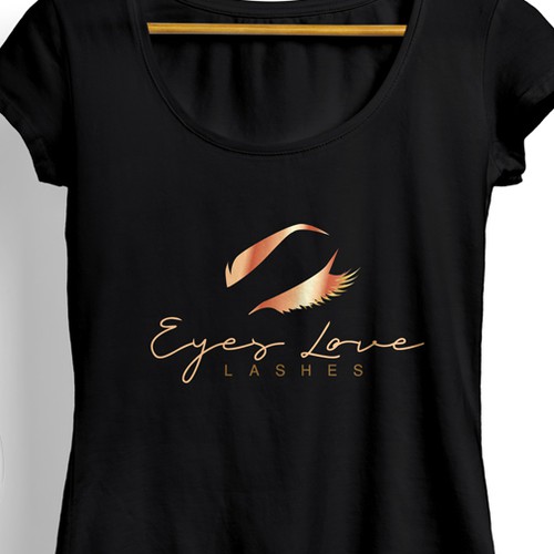 High-end brand with the title 'Eyes love lashes beauty logo design'