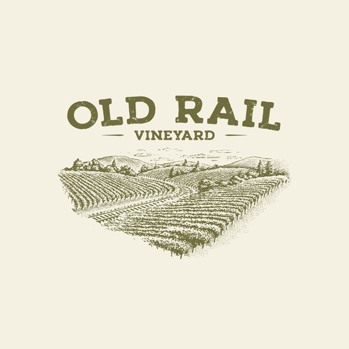 Winery logo with the title 'Vintage Vineyard Illustration Logo'
