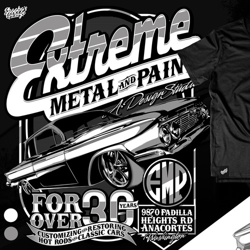 Automotive t-shirt with the title 'Extreme Metal&Paint'