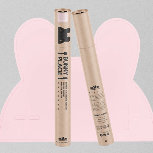 Tableware design with the title 'Packaging for Bunny Placie'