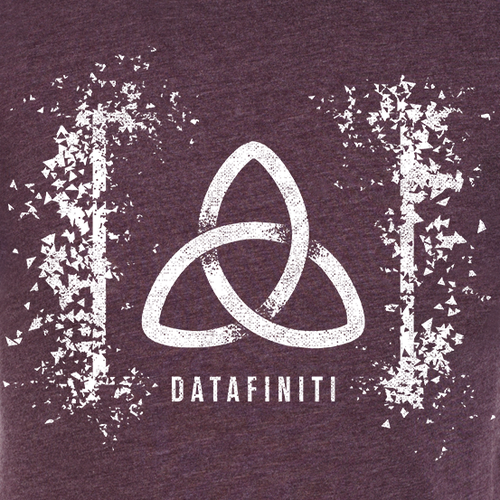 Abstract t-shirt with the title 'Datafinity Logo Twist T-Shirt'