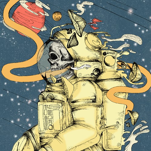 Space artwork with the title 'Space Oddity'