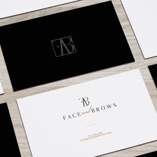 Beauty brand with the title 'Simple beauty logo & business card'