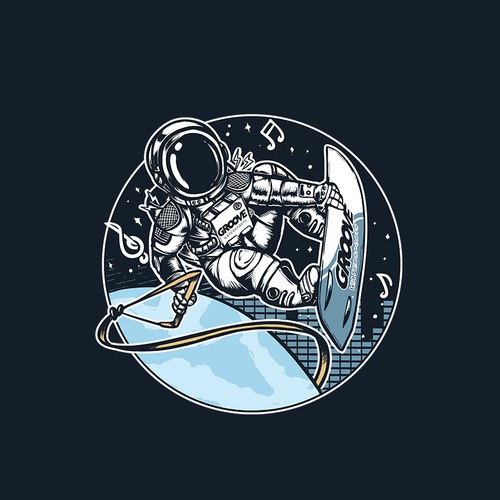 Wave design with the title 'Groove Astronaut'