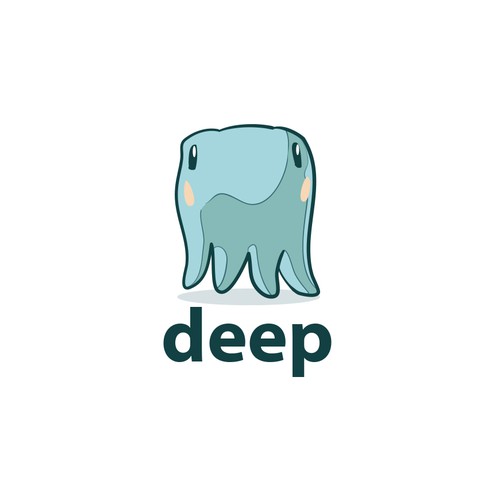 Sea creature design with the title 'Deep'