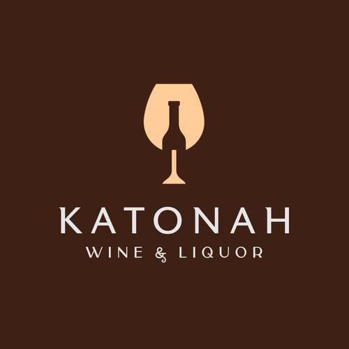 Liquor design with the title 'bottle negative space'