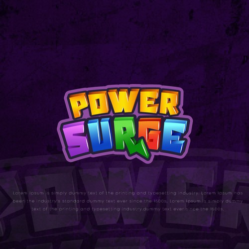 Power design with the title 'Wordmark Logo for Gaming '