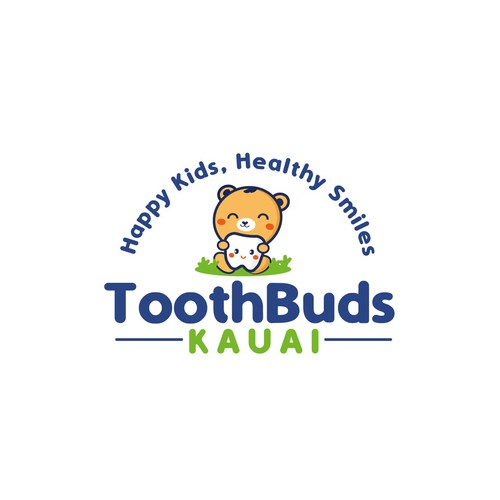 Bear brand with the title 'cute, colorful and professional logo for kids dental practice'