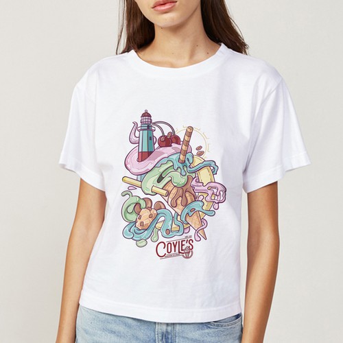 Ice cream design with the title 'Icecream T shirt'