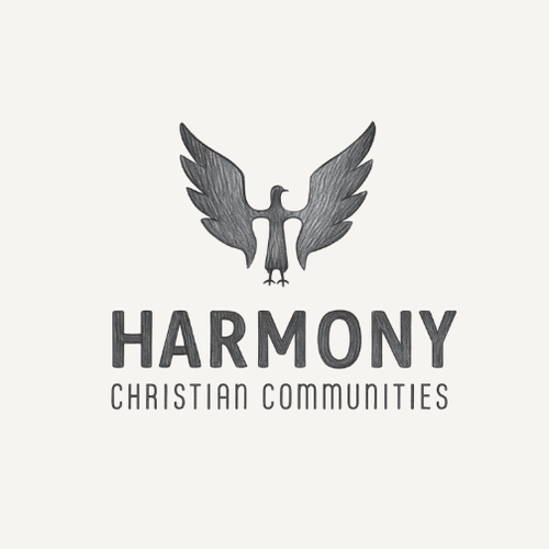 Dove logo with the title 'Harmony Christian Communities'