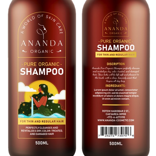 Shampoo packaging with the title 'Shampoo Bottle label design Contest'