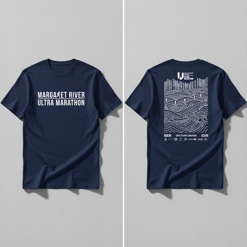 Running t-shirt with the title 'Marathon Shirt Design'