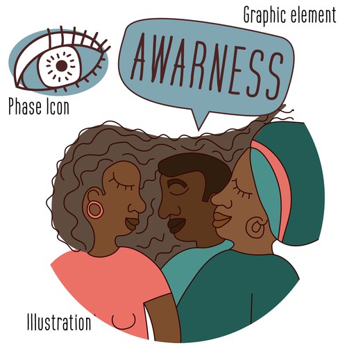 African artwork with the title 'African people illustration '