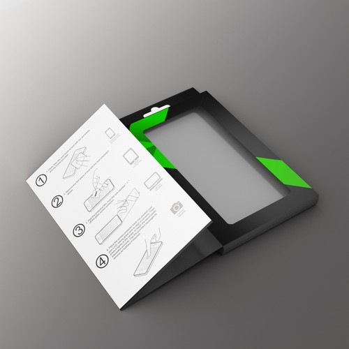 Luxury packaging with the title 'ackage for Tempered Glass Screen Protector for iPhone 6S'