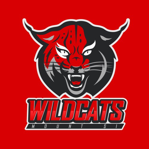 High school logo with the title 'Mount Si Wildcats LOGO'