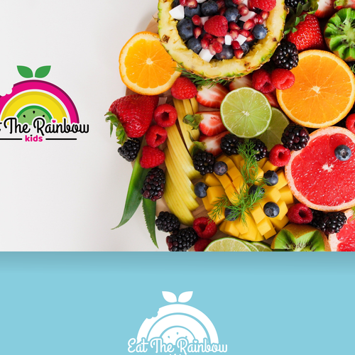 Rainbow logo with the title 'Fun Colorful Logo'