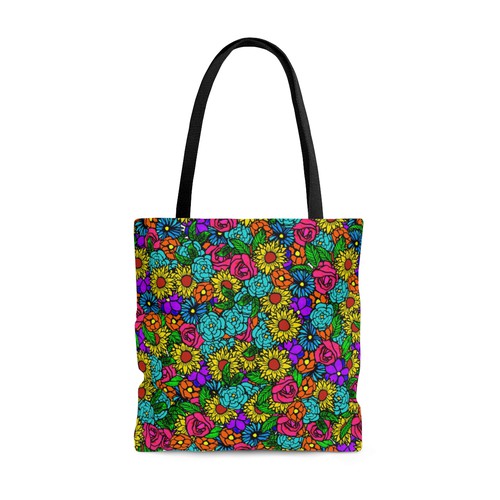 Floral artwork with the title 'Floral tote'