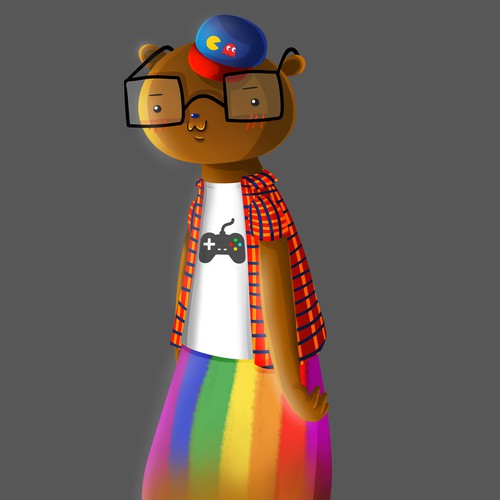 Otter design with the title 'Whiskey Otter'