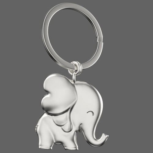 3D rendering design with the title 'Elephant pendant'
