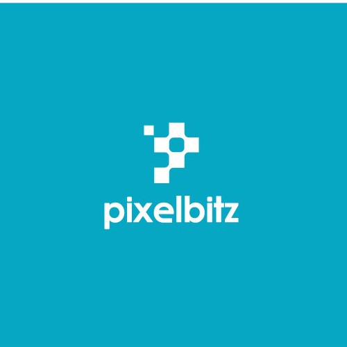 High-tech logo with the title 'pixelbitz'