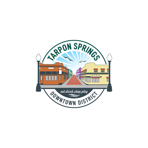 Town logo with the title 'Tarpon Springs Downtown District - Logo'