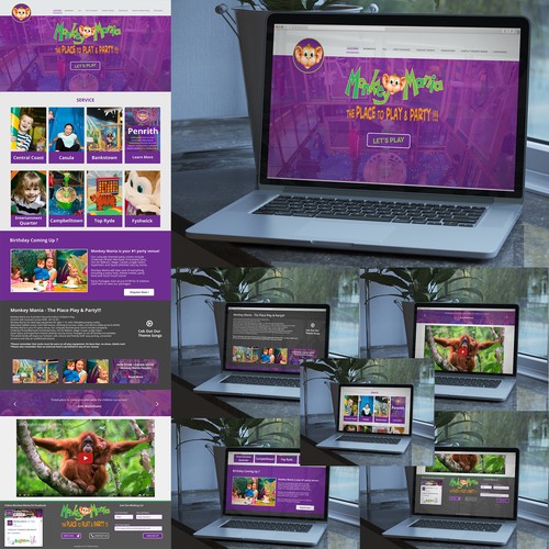 Purple website with the title 'Simple Web Design'