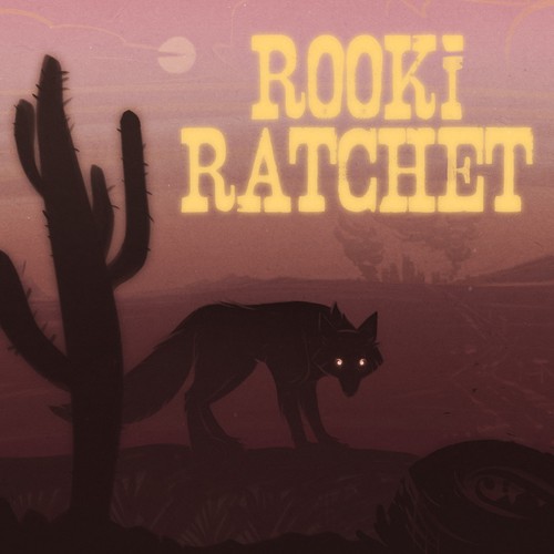 Coyote design with the title 'Album Cover for ROOKi RATCHET'