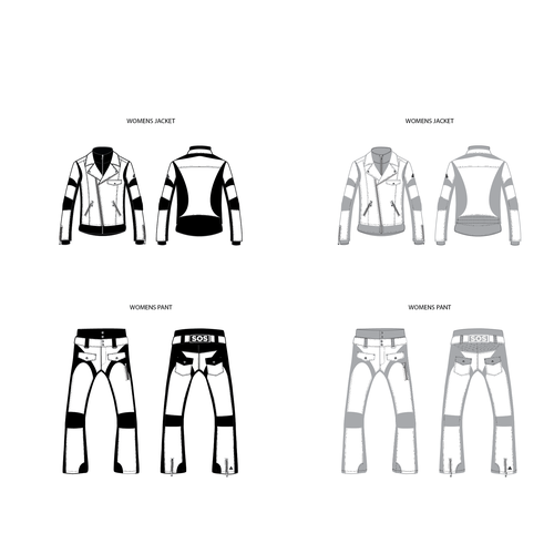 Clothing illustration with the title 'Clothing design'