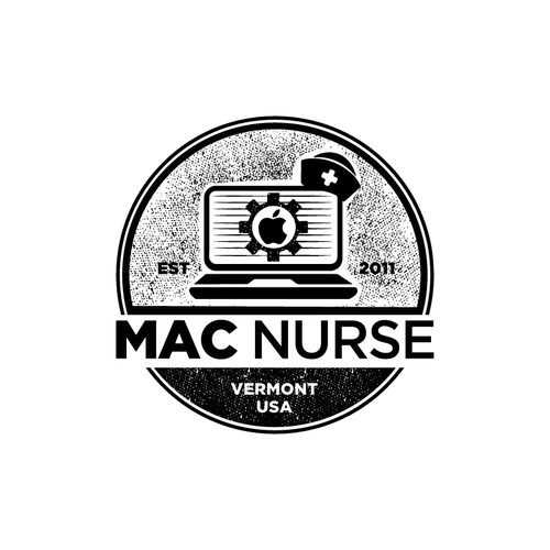 Nurse logo with the title 'New logo for existing computer repair company'