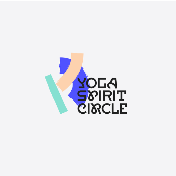 Brush design with the title 'Yoga Spirit Circle'