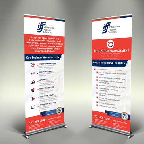 Print ad design with the title 'Corporate Roll-Up Banner'