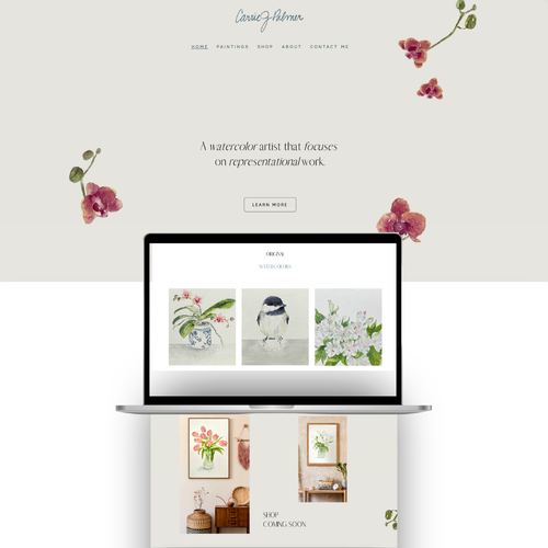 Artist design with the title 'Carrie J Palmer'