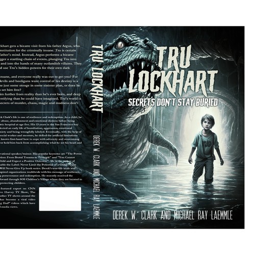 Drama book cover with the title 'Design a book cover Stephen King meets Harry Potter - fictional, murder, chaos and magic-suspense Fantasy Based on True'