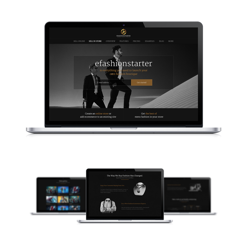 Interface website with the title 'Luxury Fasion Website'