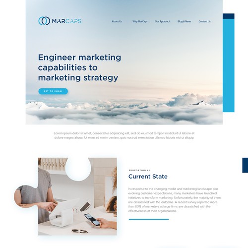 Company website with the title ' Web Page for Management Consulting Startup'
