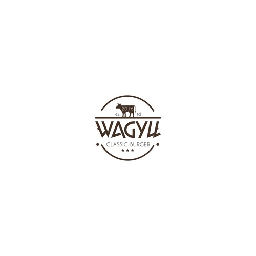 Steakhouse logo with the title 'WAGYU BURGER'