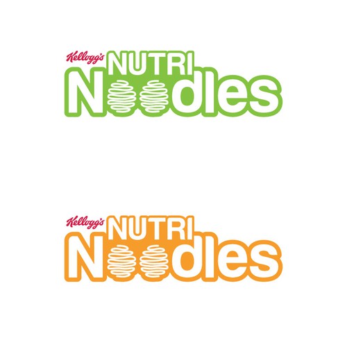 Noodle logo with the title 'Kellogg's nutri noodles logo'