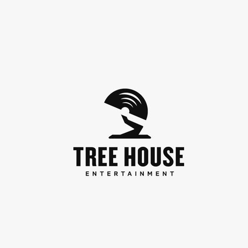 Vinyl record logo with the title 'Tree House Entertainment'
