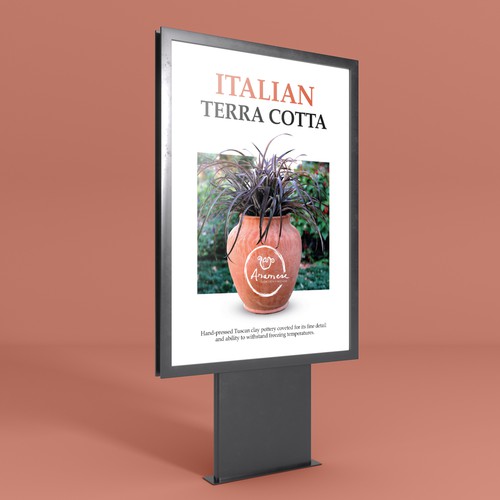 Pottery design with the title 'Italian pottery banner'