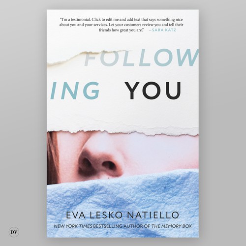Psychological thriller book cover with the title 'Following You'