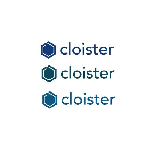 Architecture logo with the title 'Logo design for technology start-up Cloister'