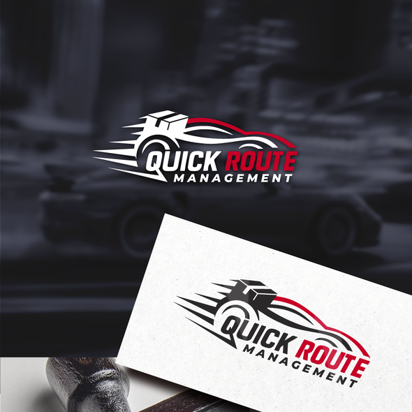 Courier logo with the title 'Quick Route Management'