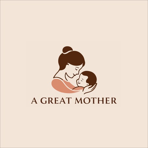 Mother and child design with the title 'logo for podcast about children'