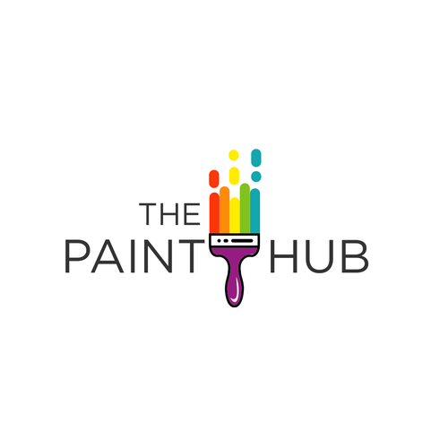 Paint brand with the title 'Paint brush Logo Design Colorful'