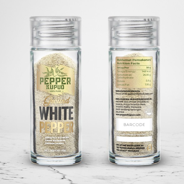 Eco label with the title 'package and Logo design'