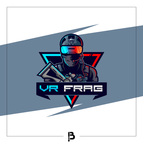 Soldier logo with the title 'VR Frag - Winning Project'
