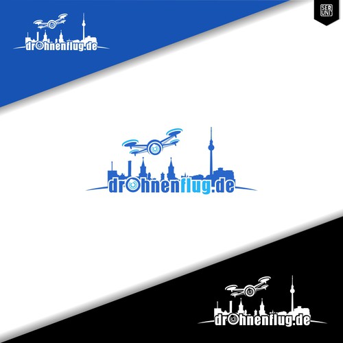 Drone logo with the title 'Drohnenflug.de'